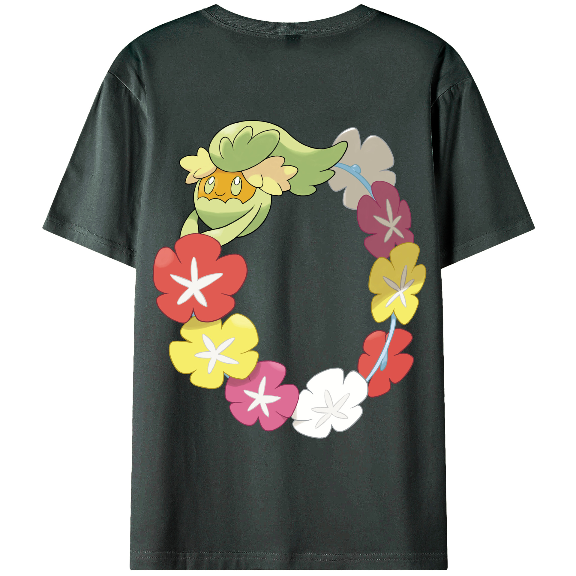 （画像用） ポケットモンスター Pokémon 綿100％ メンズ半袖Tシャツ（バックプリント） 通気性